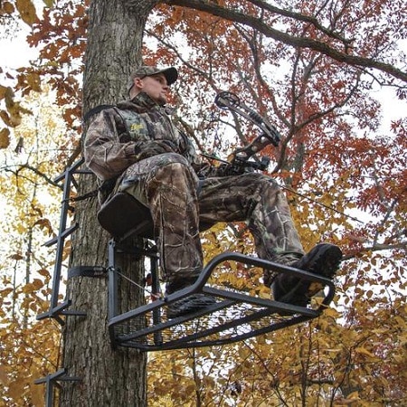 弓猎人挂在树上