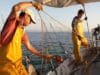 Fishers working on the boat