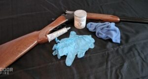 猎枪，蜡，软布和手套