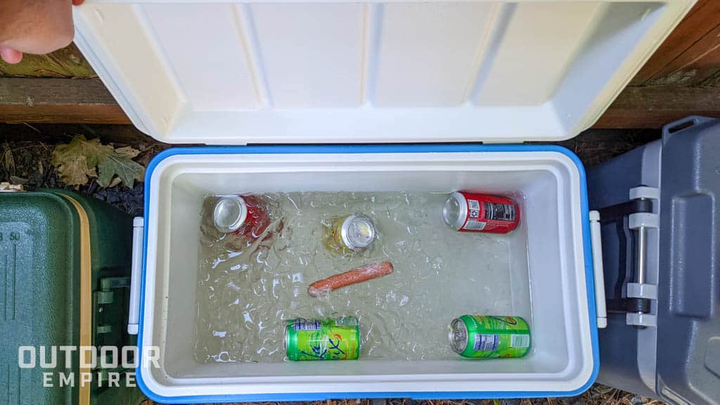 科尔曼冷冻机，饮料和热狗